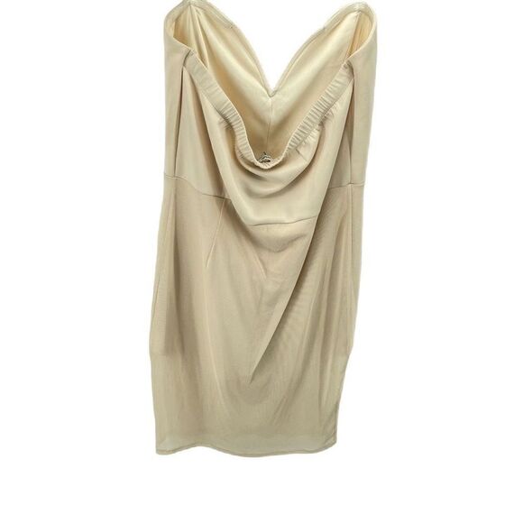 Charlotte Russe Womens Bodycon Dress Stretch Mini Inner Shorts Beige XL - Picture 5 of 12